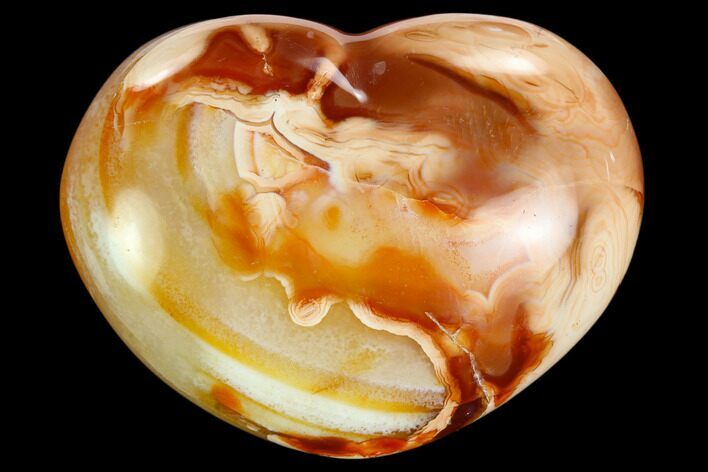 Colorful Carnelian Agate Heart #125770